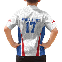 Custom England Football We are Champions Family Matching Off Shoulder Short Dress and Hawaiian Shirt Sporty Style The Three Lions