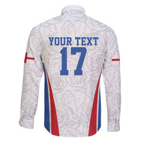Custom England Football We are Champions Family Matching Off Shoulder Short Dress and Hawaiian Shirt Sporty Style The Three Lions