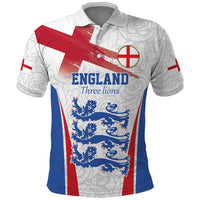 Custom England Football We are Champions Polo Shirt Sporty Style The Three Lions