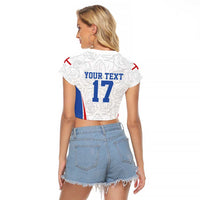 Custom England Football We are Champions Raglan Cropped T Shirt Sporty Style The Three Lions