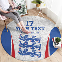 Custom England Football We are Champions Round Carpet Sporty Style The Three Lions
