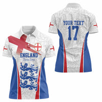 Custom England Football We are Champions Women Polo Shirt Sporty Style The Three Lions