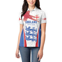 Custom England Football We are Champions Women Polo Shirt Sporty Style The Three Lions