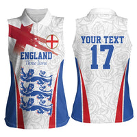 Custom England Football We are Champions Women Sleeveless Polo Shirt Sporty Style The Three Lions