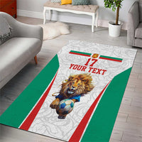 Custom Bulgaria Football We are Champions Area Rug Sporty Style with Lion Mascot