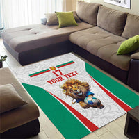 Custom Bulgaria Football We are Champions Area Rug Sporty Style with Lion Mascot