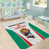 Custom Bulgaria Football We are Champions Area Rug Sporty Style with Lion Mascot