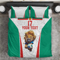 Custom Bulgaria Football We are Champions Bedding Set Sporty Style with Lion Mascot