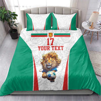 Custom Bulgaria Football We are Champions Bedding Set Sporty Style with Lion Mascot