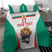 Custom Bulgaria Football We are Champions Bedding Set Sporty Style with Lion Mascot