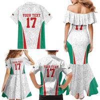 Custom Bulgaria Football We are Champions Family Matching Mermaid Dress and Hawaiian Shirt Sporty Style with Lion Mascot