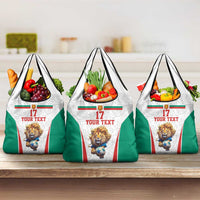 Custom Bulgaria Football We are Champions Grocery Bag Sporty Style with Lion Mascot