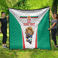 Custom Bulgaria Football We are Champions Quilt Sporty Style with Lion Mascot