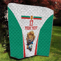 Custom Bulgaria Football We are Champions Quilt Sporty Style with Lion Mascot