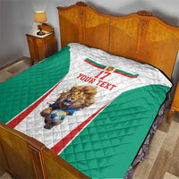 Custom Bulgaria Football We are Champions Quilt Sporty Style with Lion Mascot