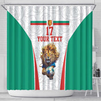Custom Bulgaria Football We are Champions Shower Curtain Sporty Style with Lion Mascot