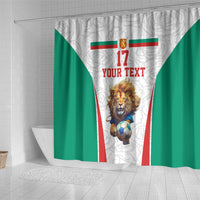 Custom Bulgaria Football We are Champions Shower Curtain Sporty Style with Lion Mascot