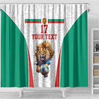Custom Bulgaria Football We are Champions Shower Curtain Sporty Style with Lion Mascot