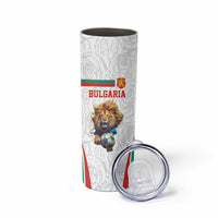 Custom Bulgaria Football We are Champions Skinny Tumbler Sporty Style with Lion Mascot