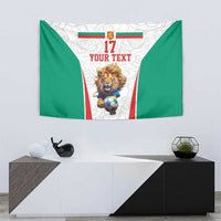Custom Bulgaria Football We are Champions Tapestry Sporty Style with Lion Mascot