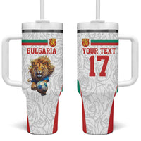 Custom Bulgaria Football We are Champions Tumbler With Handle Sporty Style with Lion Mascot