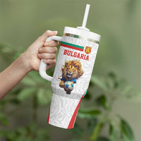 Custom Bulgaria Football We are Champions Tumbler With Handle Sporty Style with Lion Mascot