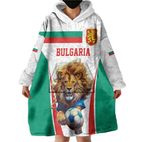 Custom Bulgaria Football We are Champions Wearable Blanket Hoodie Sporty Style with Lion Mascot
