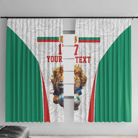 Custom Bulgaria Football We are Champions Window Curtain Sporty Style with Lion Mascot