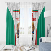 Custom Bulgaria Football We are Champions Window Curtain Sporty Style with Lion Mascot