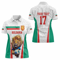 Custom Bulgaria Football We are Champions Women Polo Shirt Sporty Style with Lion Mascot