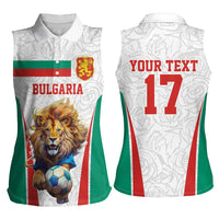 Custom Bulgaria Football We are Champions Women Sleeveless Polo Shirt Sporty Style with Lion Mascot