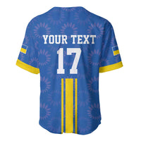 Custom Ukraine Football Baseball Jersey Blue Style