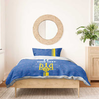 Custom Ukraine Football Bedding Set Blue Style