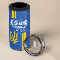 Custom Ukraine Football 4 in 1 Can Cooler Tumbler Blue Style
