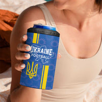 Custom Ukraine Football 4 in 1 Can Cooler Tumbler Blue Style