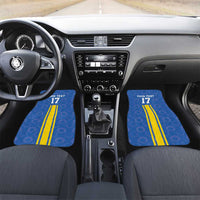 Custom Ukraine Football Car Mats Blue Style