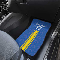 Custom Ukraine Football Car Mats Blue Style