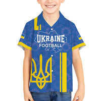 Custom Ukraine Football Family Matching Tank Maxi Dress and Hawaiian Shirt Blue Style