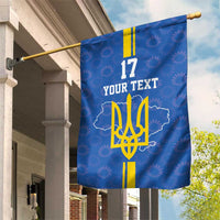 Custom Ukraine Football Garden Flag Blue Style