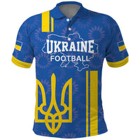 Custom Ukraine Football Polo Shirt Blue Style