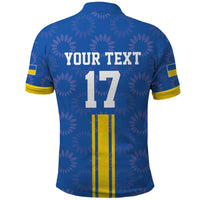 Custom Ukraine Football Polo Shirt Blue Style