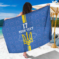 Custom Ukraine Football Sarong Blue Style