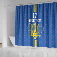 Custom Ukraine Football Shower Curtain Blue Style