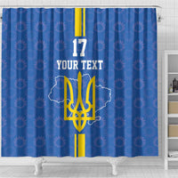 Custom Ukraine Football Shower Curtain Blue Style