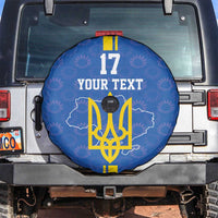 Custom Ukraine Football Spare Tire Cover Blue Style