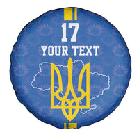 Custom Ukraine Football Spare Tire Cover Blue Style
