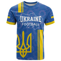 Custom Ukraine Football T Shirt Blue Style