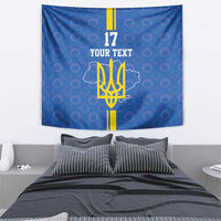 Custom Ukraine Football Tapestry Blue Style