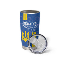 Custom Ukraine Football Tumbler Cup Blue Style