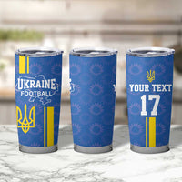 Custom Ukraine Football Tumbler Cup Blue Style
